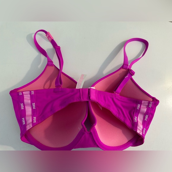 New PINK Victoria’s Secret Wear Everywhere Push Up Bra Magenta Pink Padded Wire - Picture 11 of 16